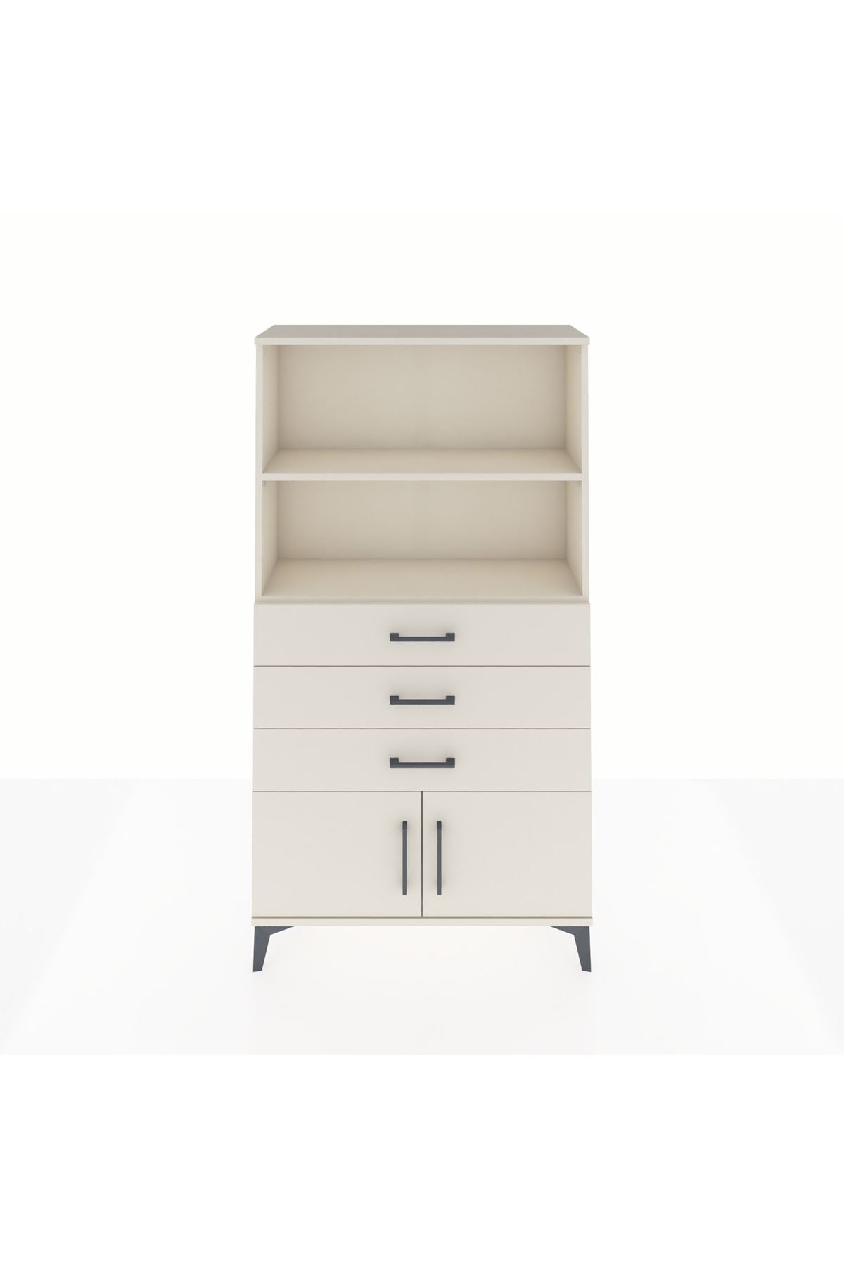 Arges Dolap 2 Raflı 3 Çekmeceli 2 Kapaklı 88x30x163 - S21M088V1A