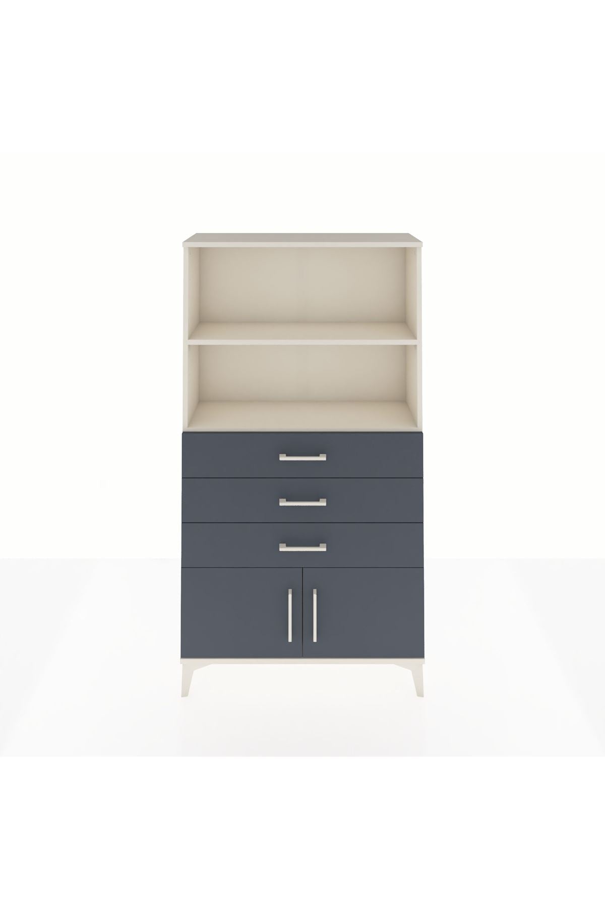 Arges Dolap 2 Raflı 3 Çekmeceli 2 Kapaklı 88x30x163 - S21M088V2A
