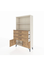 Arges Dolap 2 Raflı 3 Çekmeceli 2 Kapaklı 88x30x163 - S21M088V3A
