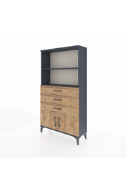 Arges Dolap 2 Raflı 3 Çekmeceli 2 Kapaklı 88x30x163 - S21M088V6A