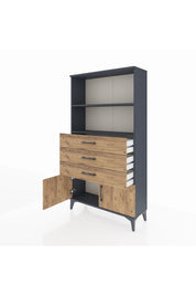Arges Dolap 2 Raflı 3 Çekmeceli 2 Kapaklı 88x30x163 - S21M088V6A
