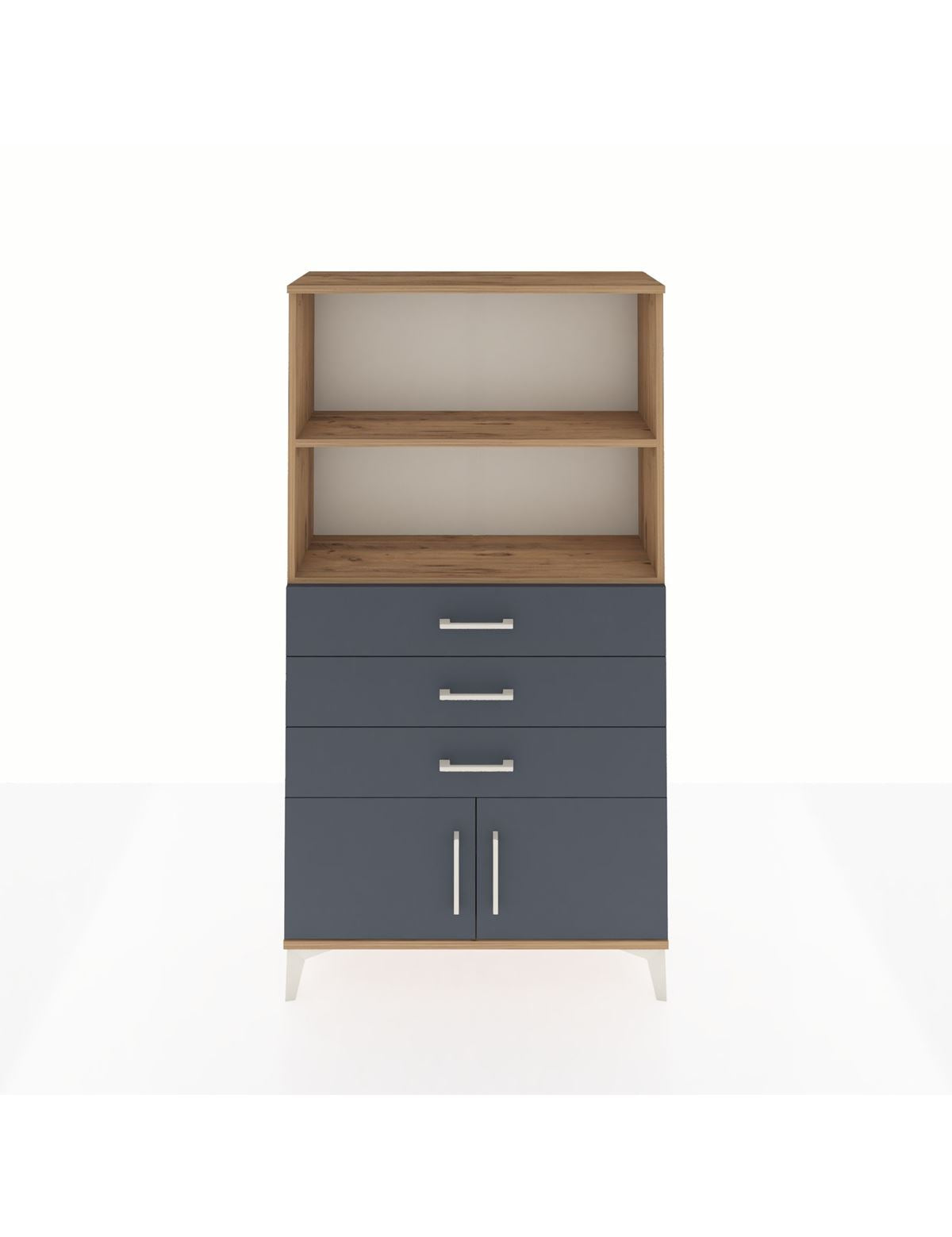 Arges Dolap 2 Raflı 3 Çekmeceli 2 Kapaklı 88x30x163 - S21M088V8A
