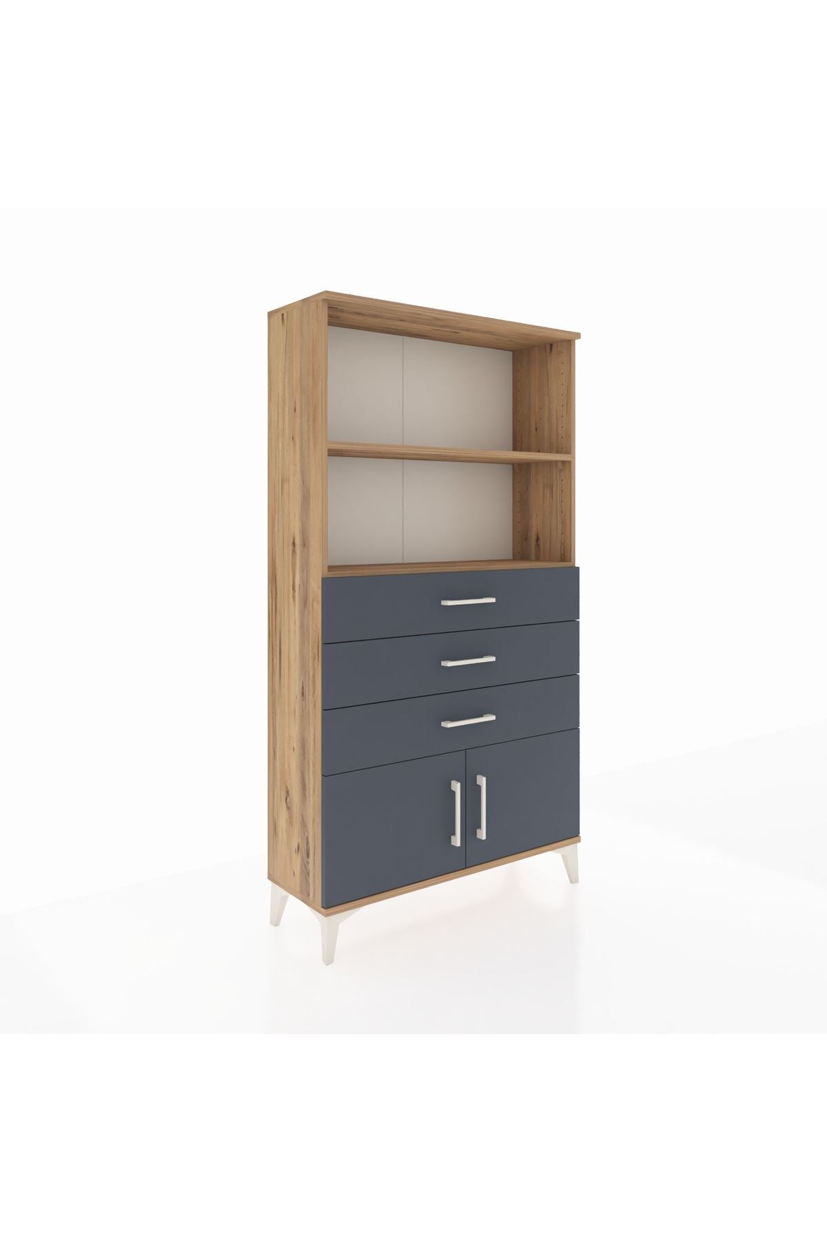 Arges Dolap 2 Raflı 3 Çekmeceli 2 Kapaklı 88x30x163 - S21M088V8A