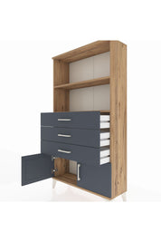 Arges Dolap 2 Raflı 3 Çekmeceli 2 Kapaklı 88x30x163 - S21M088V8A