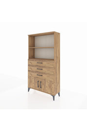 Arges Dolap 2 Raflı 3 Çekmeceli 2 Kapaklı 88x30x163 - S21M088V9A