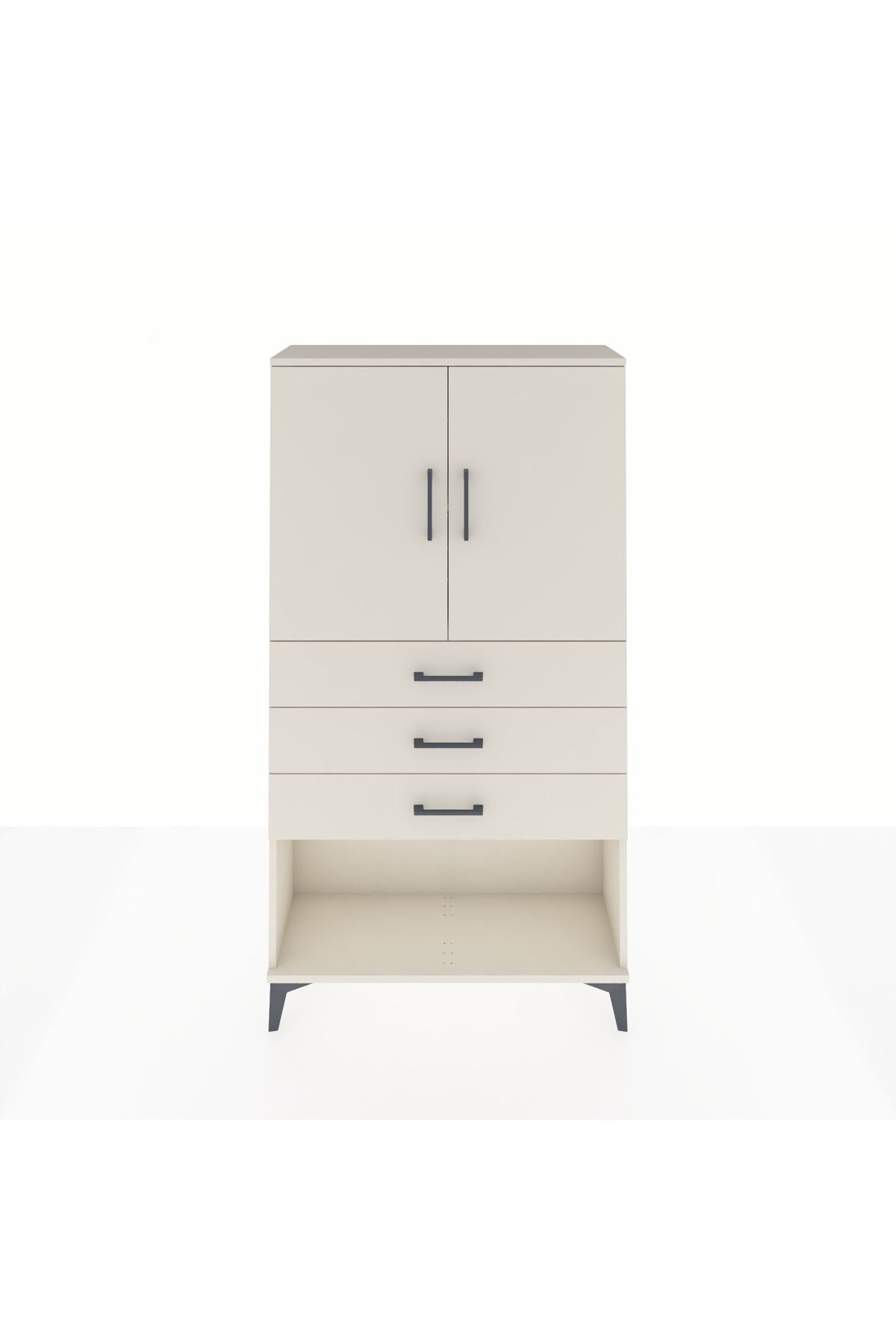 Arges Dolap 2 Raflı 3 Çekmeceli 2 Kapaklı 88x30x163 - S21M089V1A