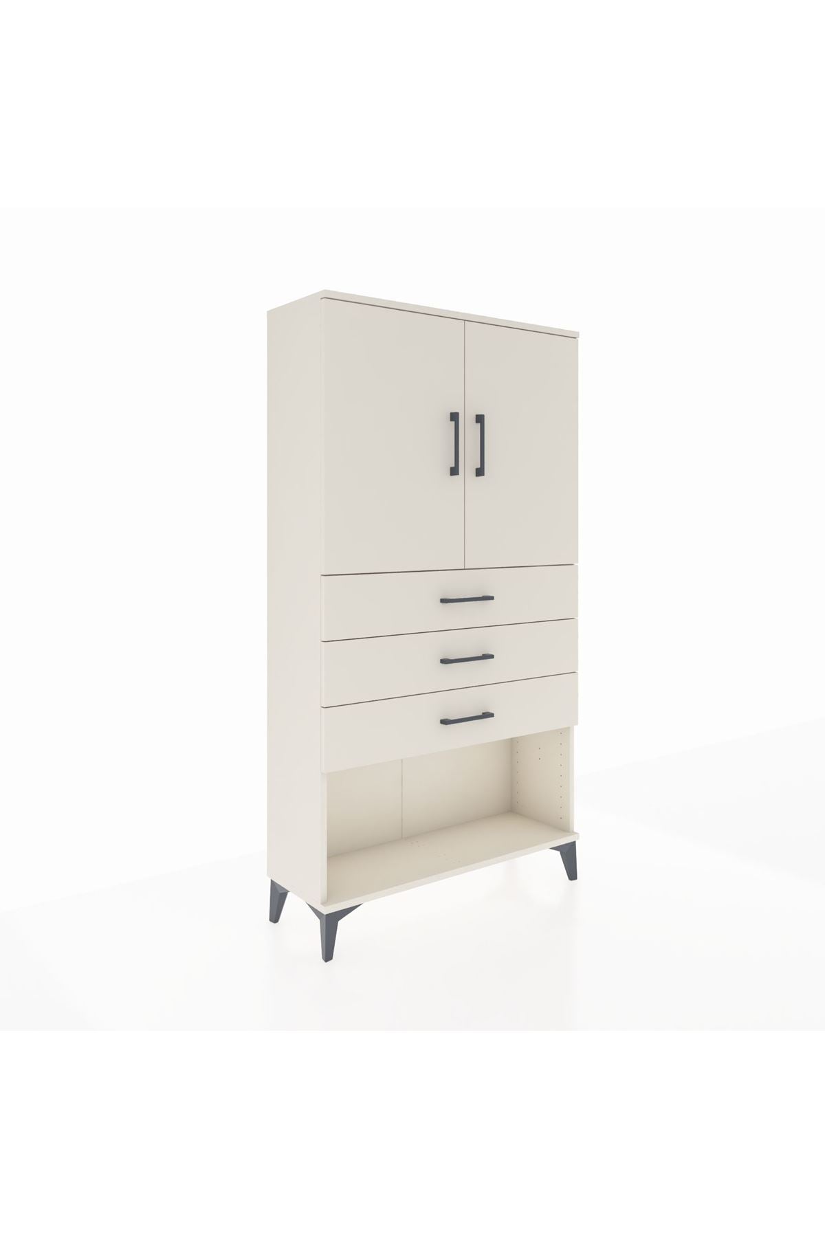 Arges Dolap 2 Raflı 3 Çekmeceli 2 Kapaklı 88x30x163 - S21M089V1A