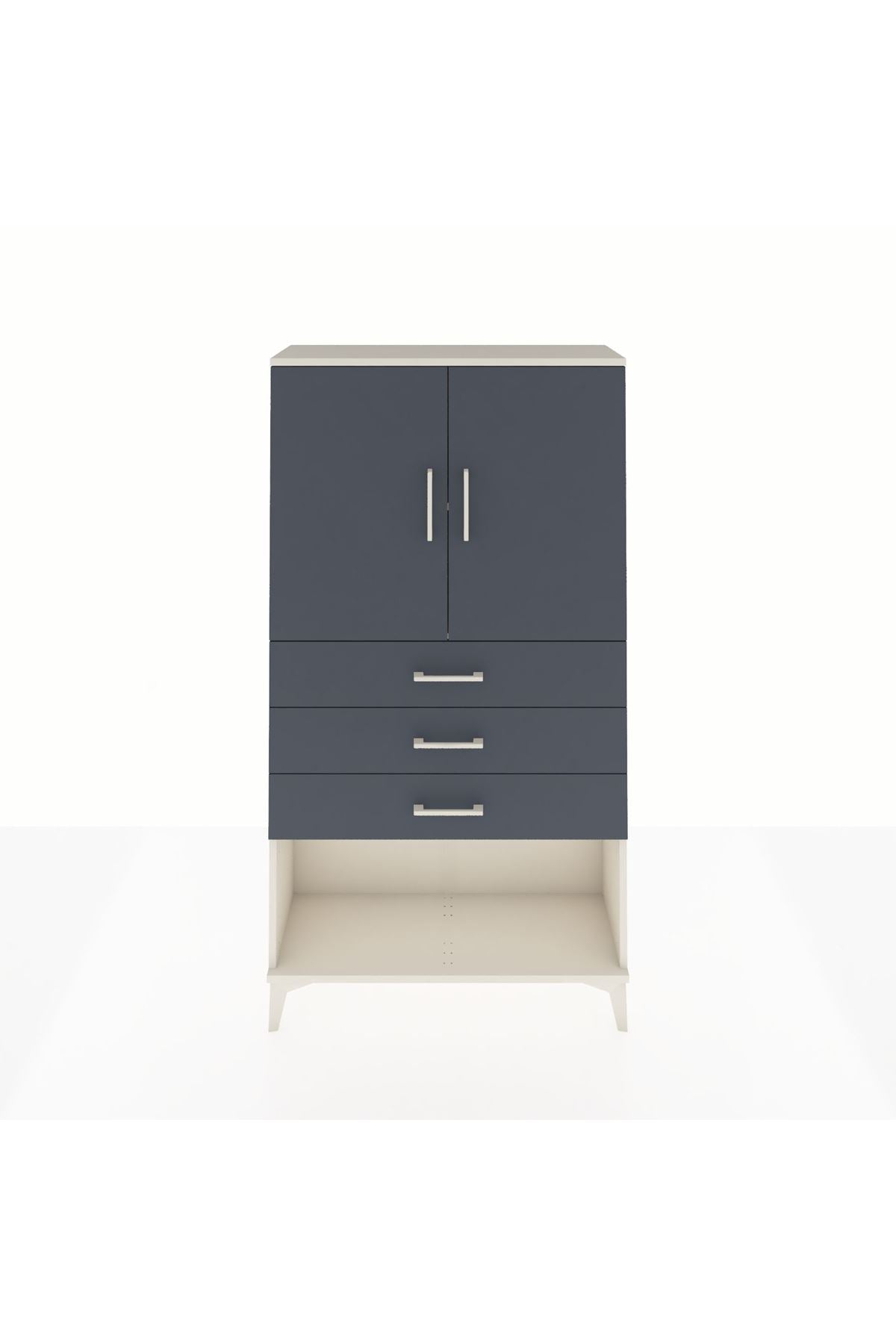 Arges Dolap 2 Raflı 3 Çekmeceli 2 Kapaklı 88x30x163 - S21M089V2A