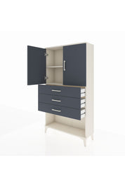 Arges Dolap 2 Raflı 3 Çekmeceli 2 Kapaklı 88x30x163 - S21M089V2A