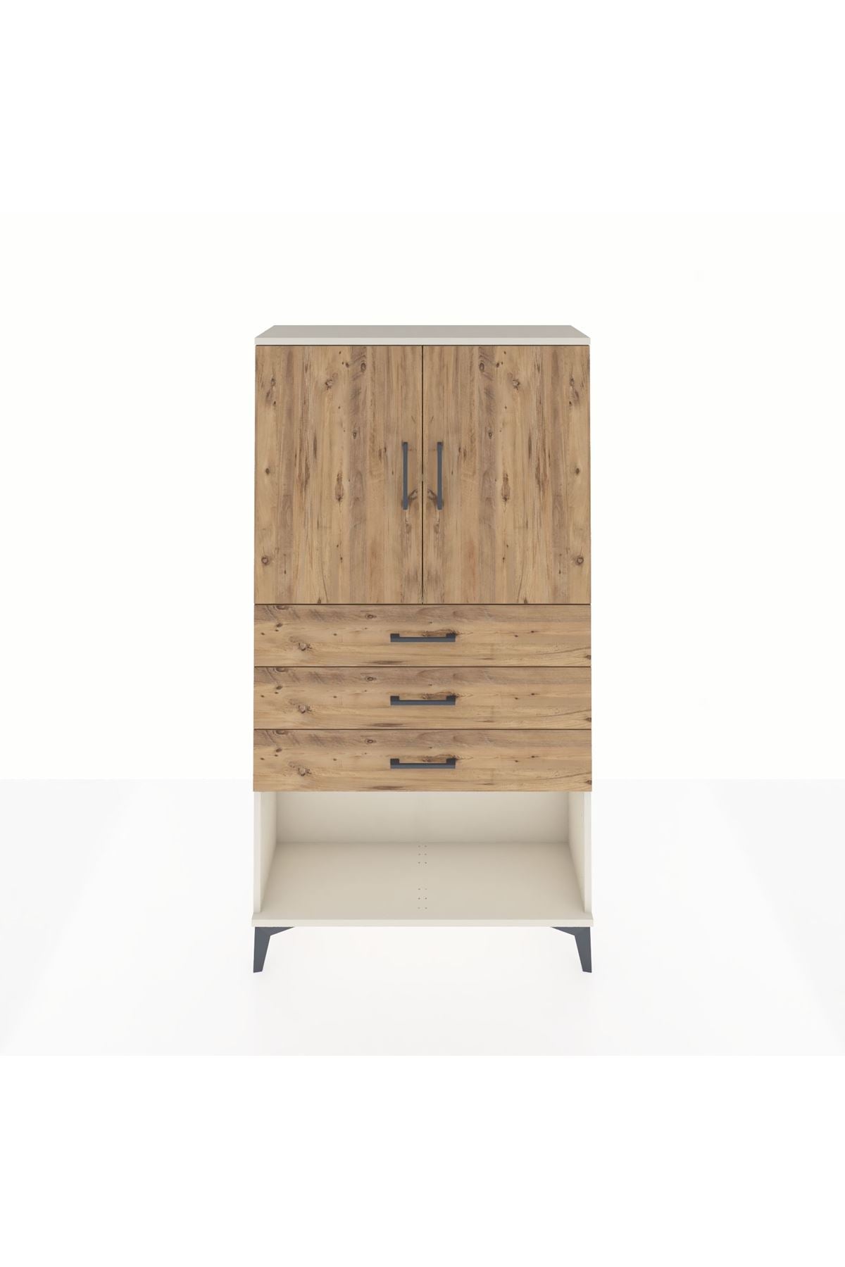 Arges Dolap 2 Raflı 3 Çekmeceli 2 Kapaklı 88x30x163 - S21M089V3A