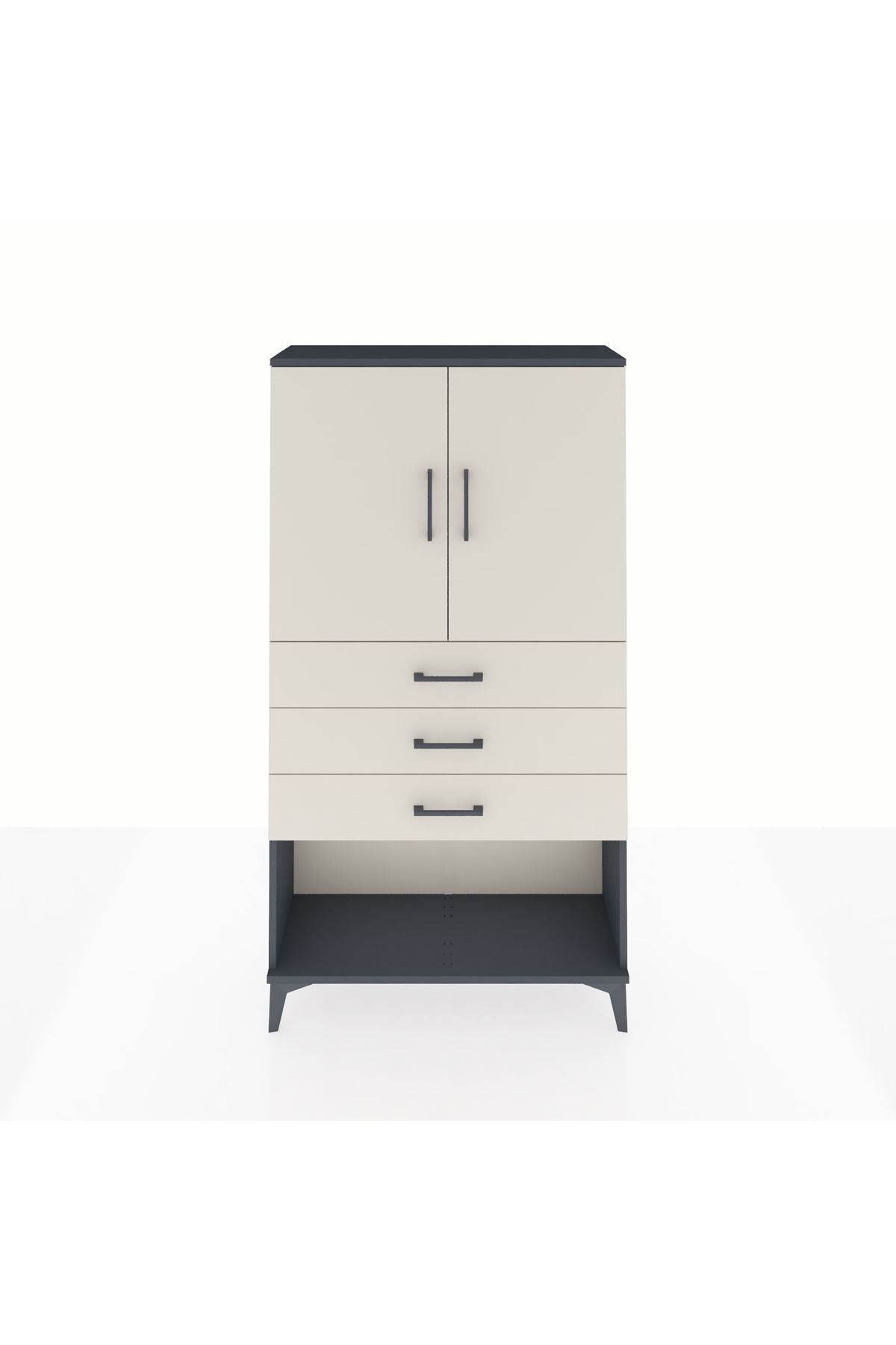Arges Dolap 2 Raflı 3 Çekmeceli 2 Kapaklı 88x30x163 - S21M089V4A