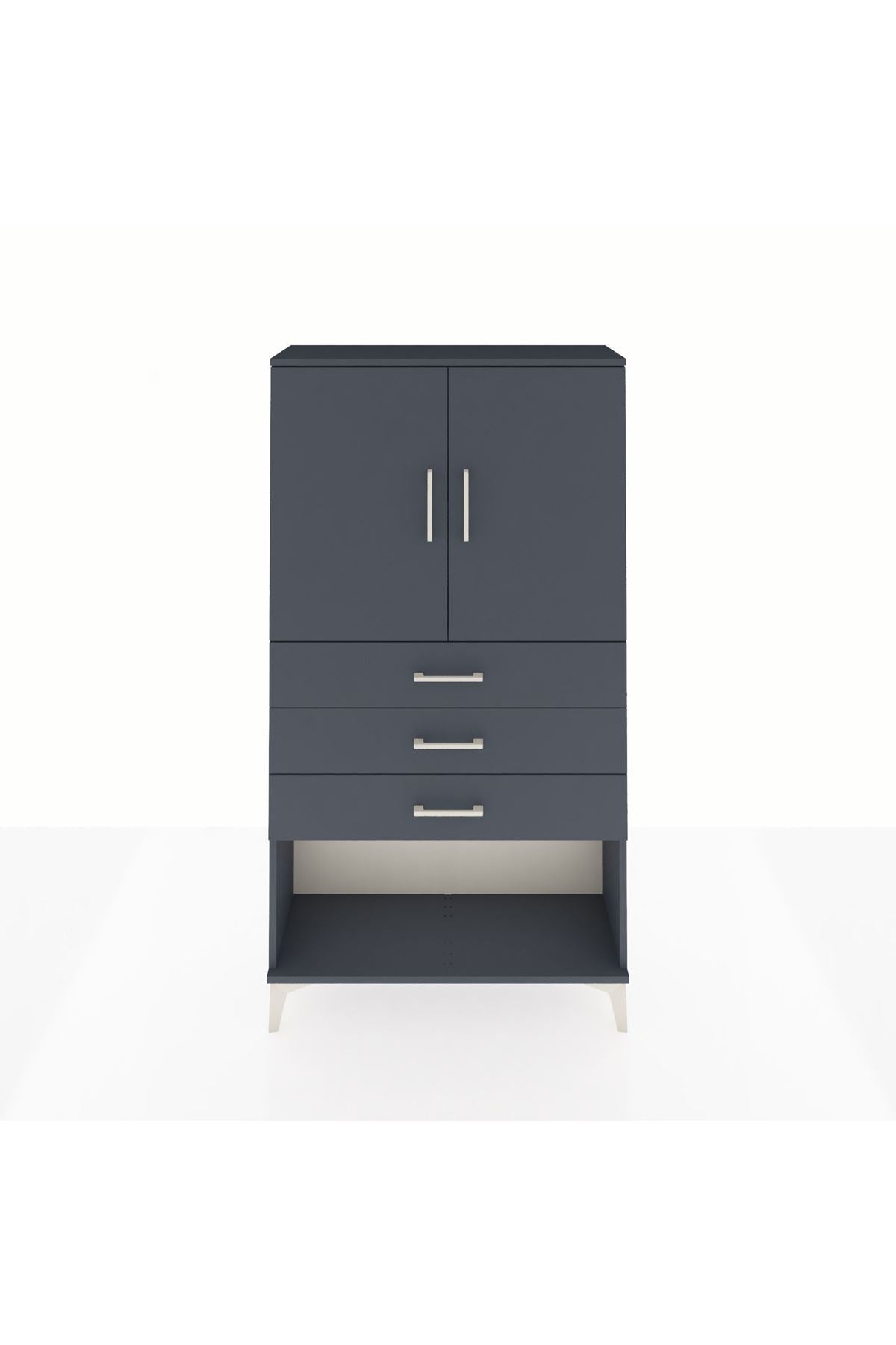 Arges Dolap 2 Raflı 3 Çekmeceli 2 Kapaklı 88x30x163 - S21M089V5A