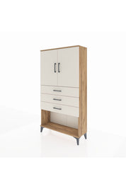 Arges Dolap 2 Raflı 3 Çekmeceli 2 Kapaklı 88x30x163 - S21M089V7A