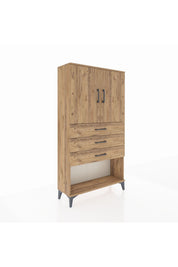 Arges Dolap 2 Raflı 3 Çekmeceli 2 Kapaklı 88x30x163 - S21M089V9A