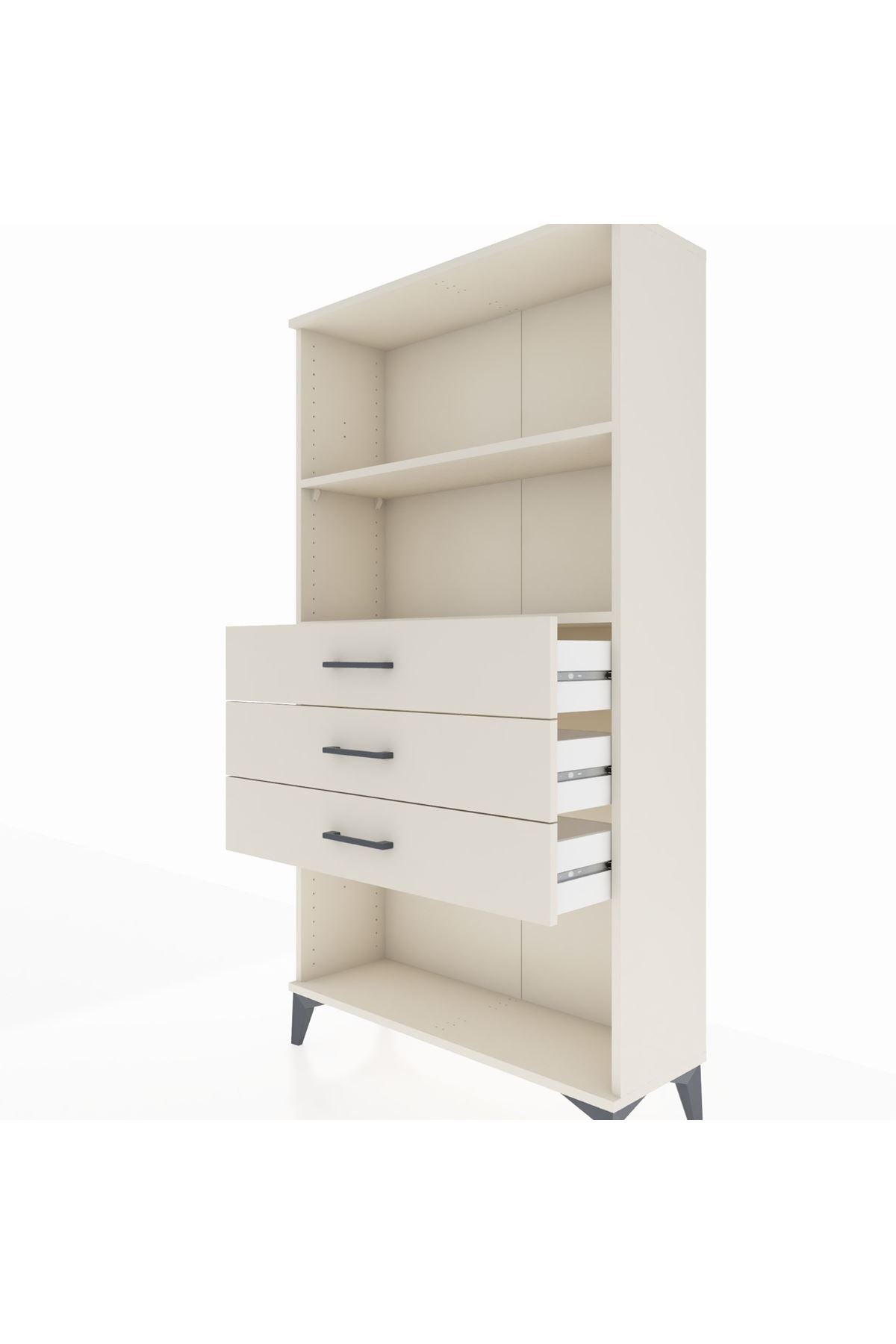 Arges Dolap 2 Raflı 3 Çekmeceli 88x30x163 - S21M090V1A