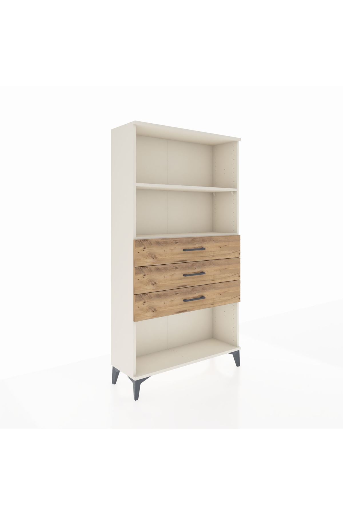 Arges Dolap 2 Raflı 3 Çekmeceli 88x30x163 - S21M090V3A