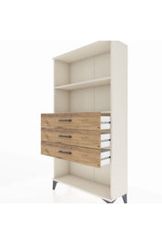 Arges Dolap 2 Raflı 3 Çekmeceli 88x30x163 - S21M090V3A