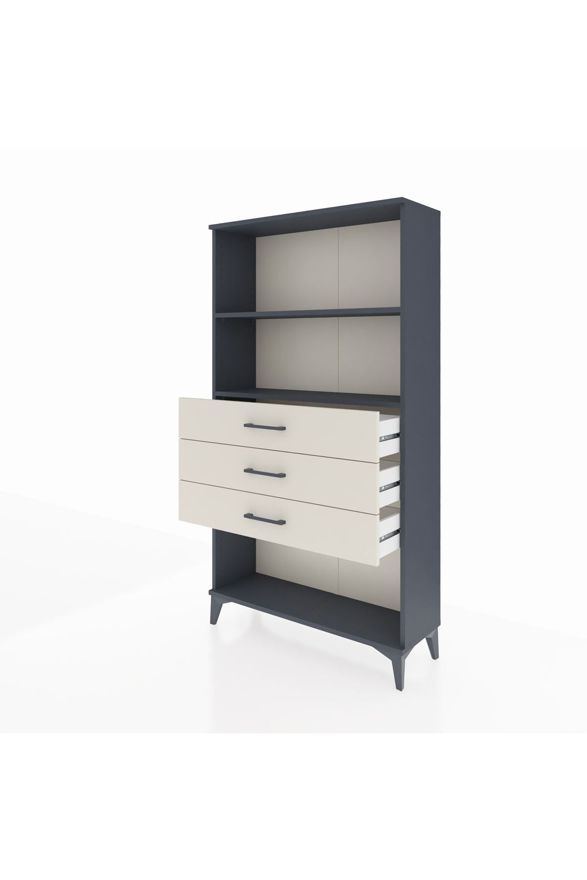 Arges Dolap 2 Raflı 3 Çekmeceli 88x30x163 - S21M090V4A