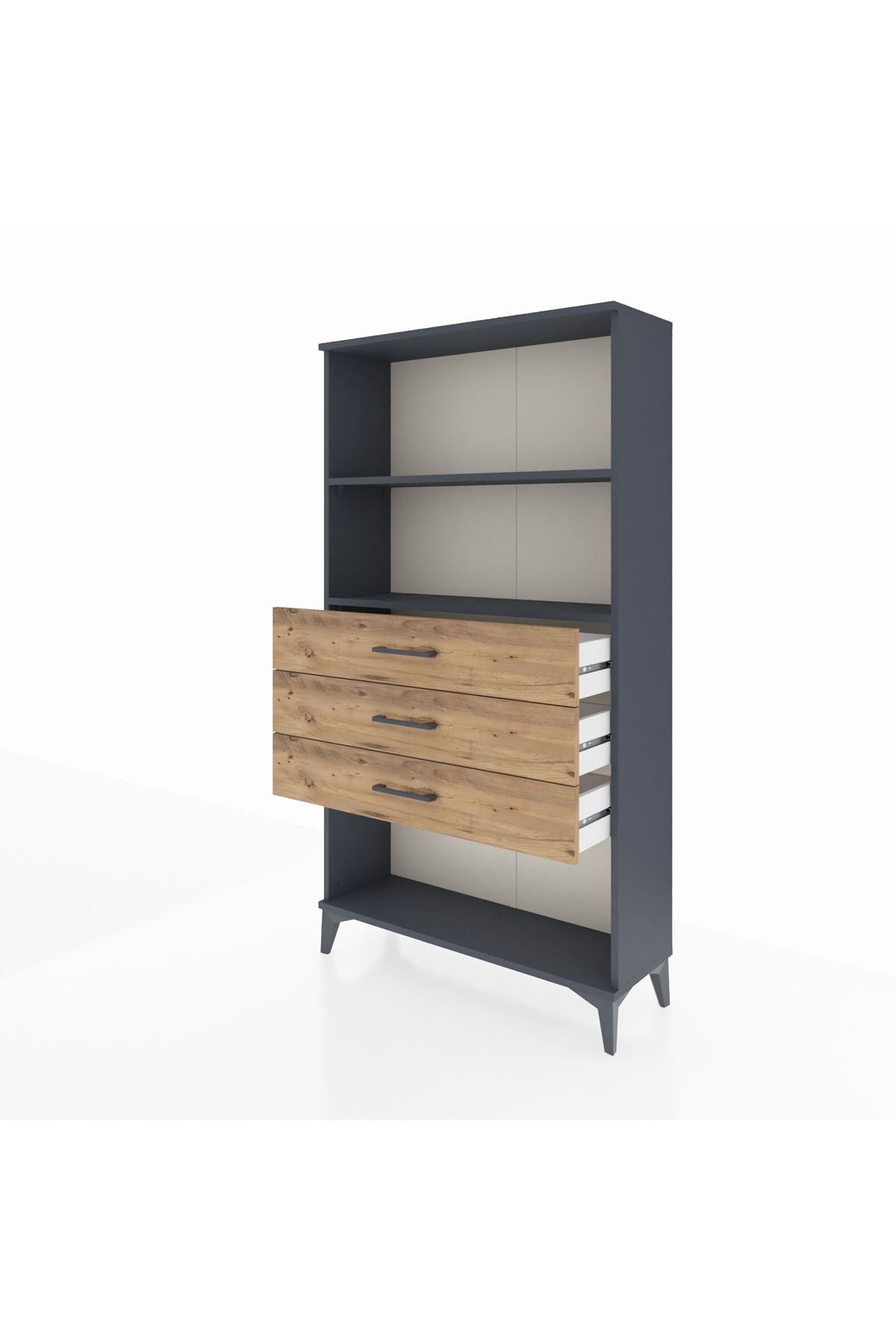 Arges Dolap 2 Raflı 3 Çekmeceli 88x30x163 - S21M090V6A