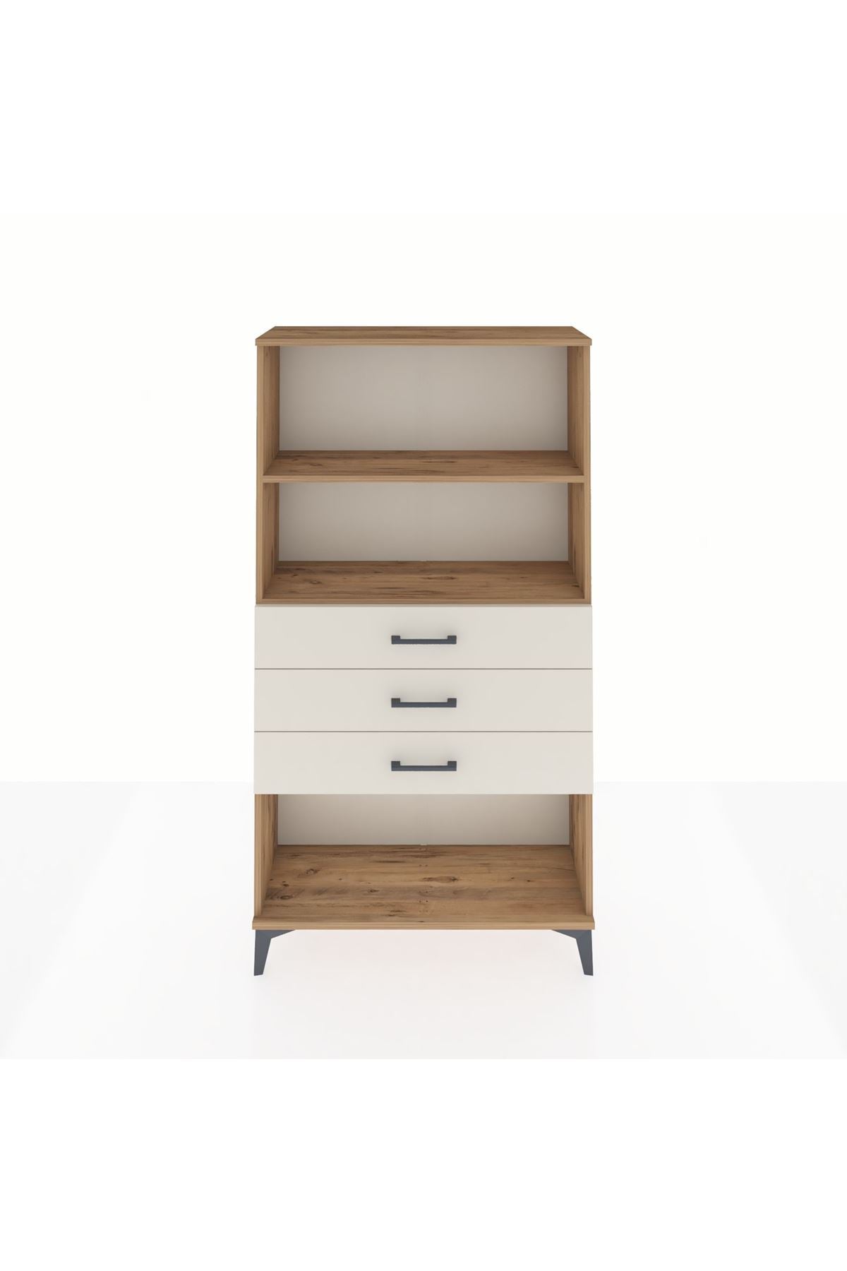 Arges Dolap 2 Raflı 3 Çekmeceli 88x30x163 - S21M090V7A