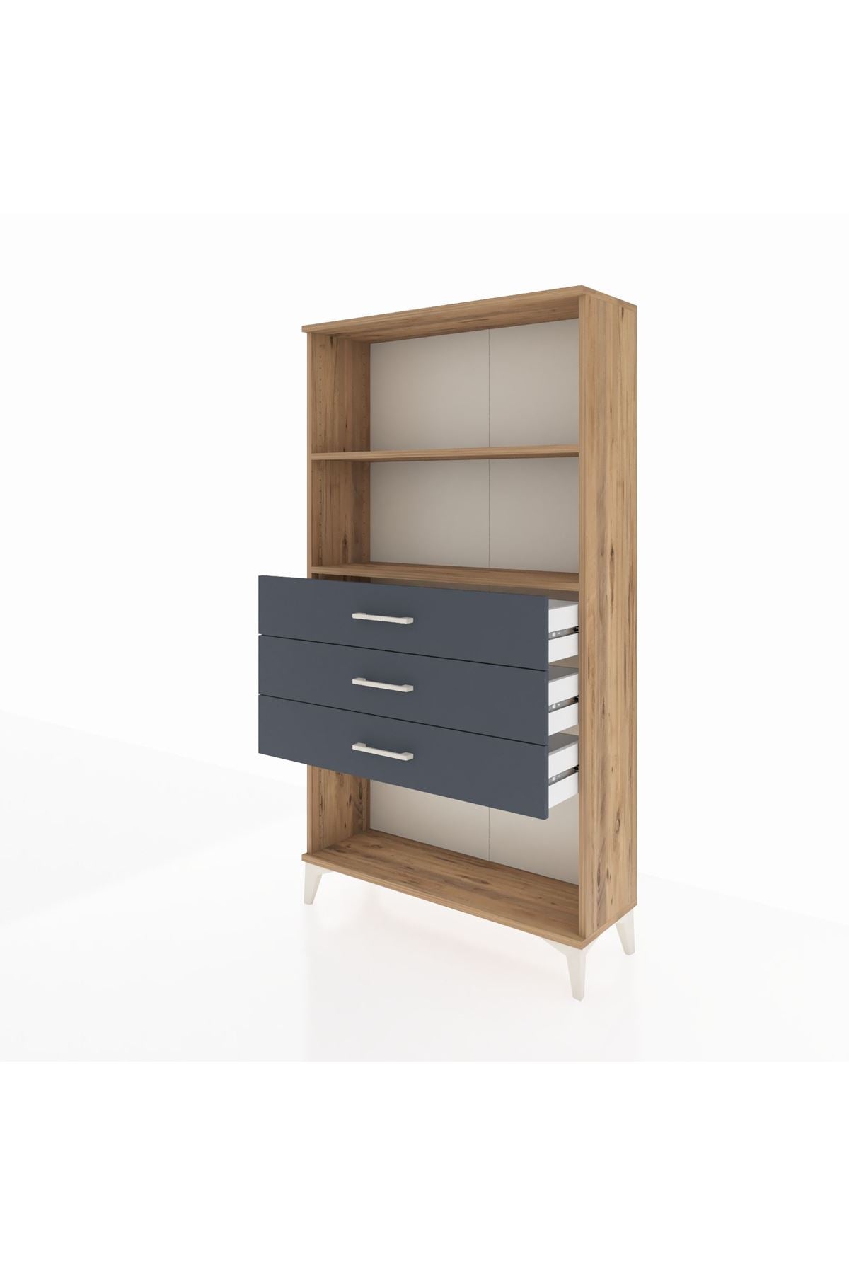 Arges Dolap 2 Raflı 3 Çekmeceli 88x30x163 - S21M090V8A