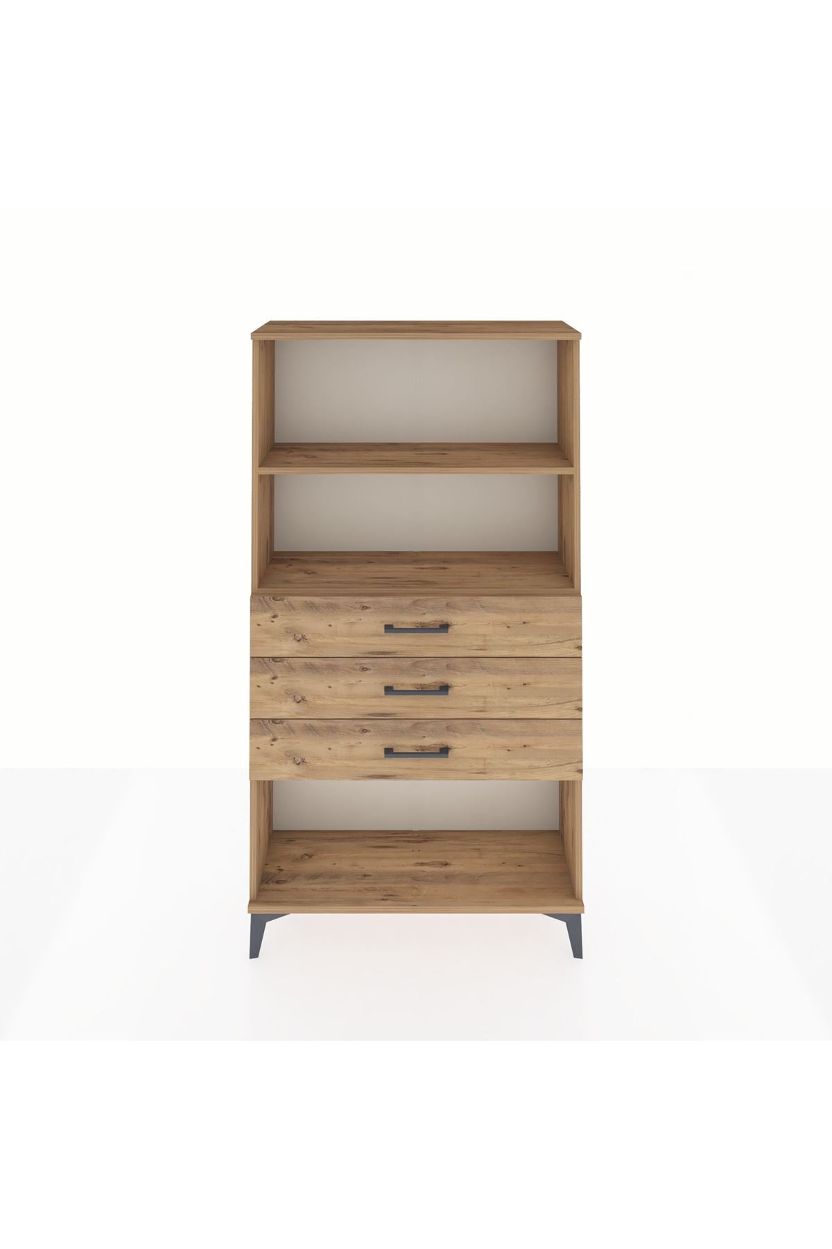 Arges Dolap 2 Raflı 3 Çekmeceli 88x30x163 - S21M090V9A