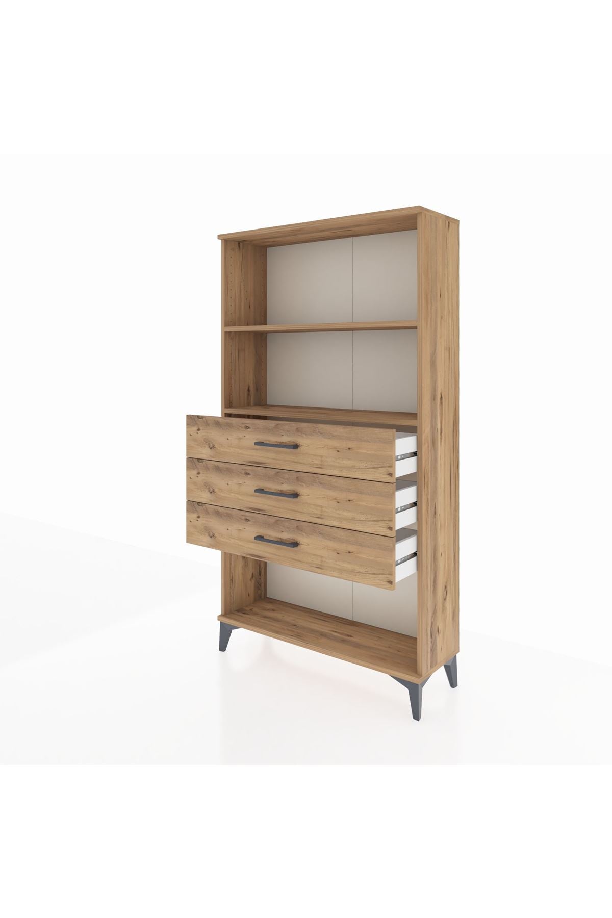 Arges Dolap 2 Raflı 3 Çekmeceli 88x30x163 - S21M090V9A