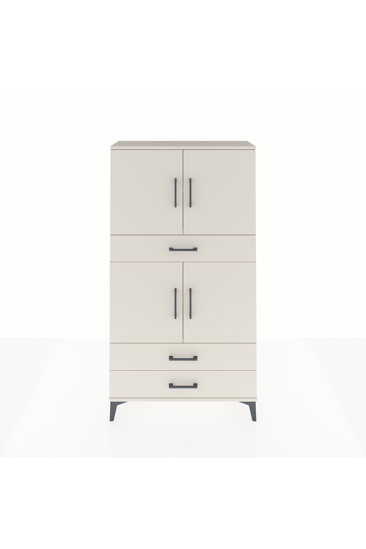Arges Dolap 4 Raflı 3 Çekmeceli 4 Kapaklı 88x30x163 - S21M091V1A