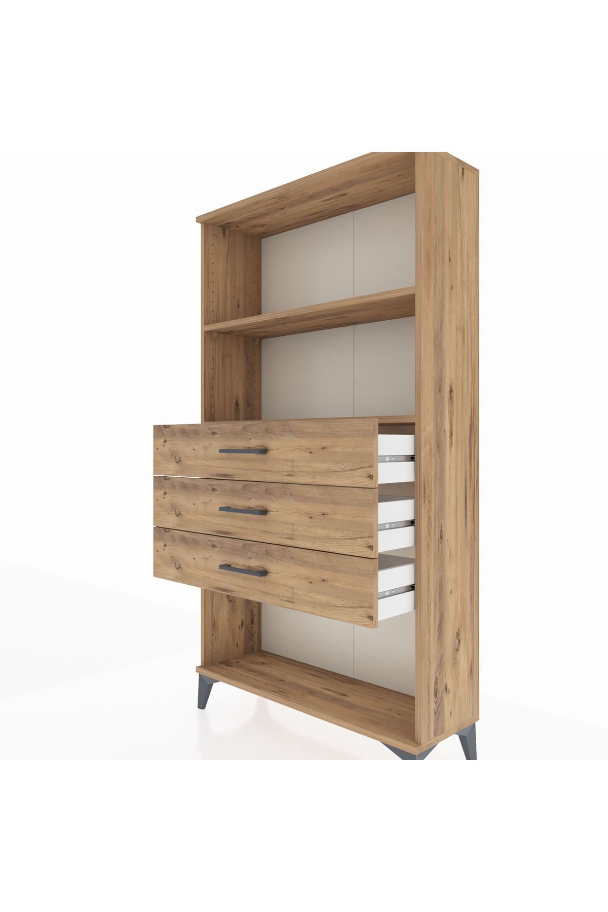 Arges Dolap 2 Raflı 3 Çekmeceli 88x30x163 - S21M090V9A