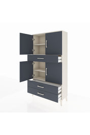 Arges Dolap 4 Raflı 3 Çekmeceli 4 Kapaklı 88x30x163 - S21M091V2A