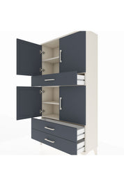 Arges Dolap 4 Raflı 3 Çekmeceli 4 Kapaklı 88x30x163 - S21M091V2A