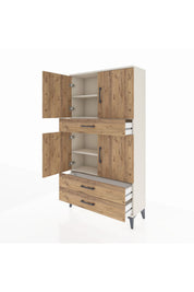 Arges Dolap 4 Raflı 3 Çekmeceli 4 Kapaklı 88x30x163 - S21M091V3A