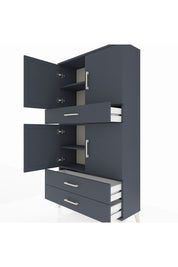 Arges Dolap 4 Raflı 3 Çekmeceli 4 Kapaklı 88x30x163 - S21M091V5A