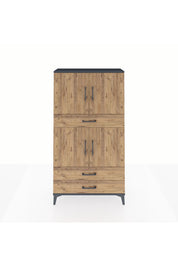 Arges Dolap 4 Raflı 3 Çekmeceli 4 Kapaklı 88x30x163 - S21M091V6A