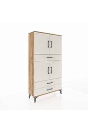 Arges Dolap 4 Raflı 3 Çekmeceli 4 Kapaklı 88x30x163 - S21M091V7A