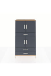 Arges Dolap 4 Raflı 3 Çekmeceli 4 Kapaklı 88x30x163 - S21M091V8A