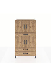 Arges Dolap 4 Raflı 3 Çekmeceli 4 Kapaklı 88x30x163 - S21M091V9A