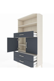 Arges Dolap 4 Raflı 3 Çekmeceli 2 Kapaklı 88x30x163 - S21M092V2A