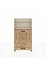 Arges Dolap 4 Raflı 3 Çekmeceli 2 Kapaklı 88x30x163 - S21M092V3A