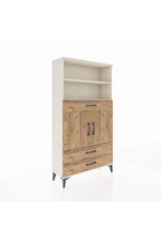 Arges Dolap 4 Raflı 3 Çekmeceli 2 Kapaklı 88x30x163 - S21M092V3A