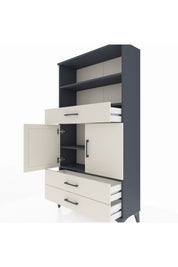 Arges Dolap 4 Raflı 3 Çekmeceli 2 Kapaklı 88x30x163 - S21M092V4A