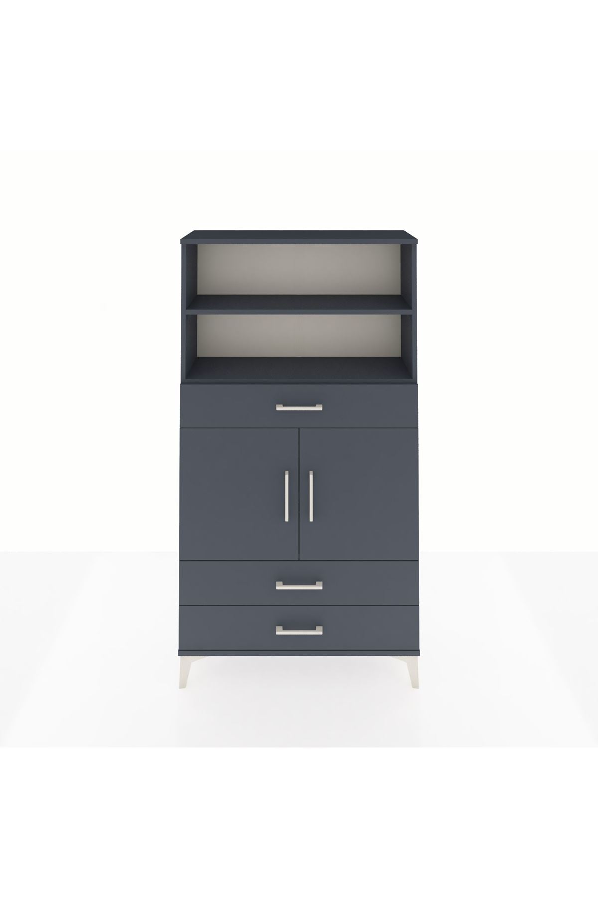 Arges Dolap 4 Raflı 3 Çekmeceli 2 Kapaklı 88x30x163 - S21M092V5A