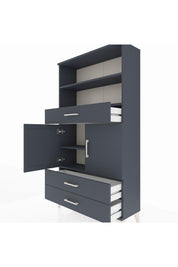 Arges Dolap 4 Raflı 3 Çekmeceli 2 Kapaklı 88x30x163 - S21M092V5A