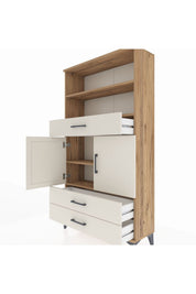 Arges Dolap 4 Raflı 3 Çekmeceli 2 Kapaklı 88x30x163 - S21M092V7A