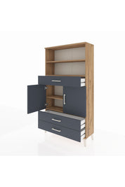 Arges Dolap 4 Raflı 3 Çekmeceli 2 Kapaklı 88x30x163 - S21M092V8A