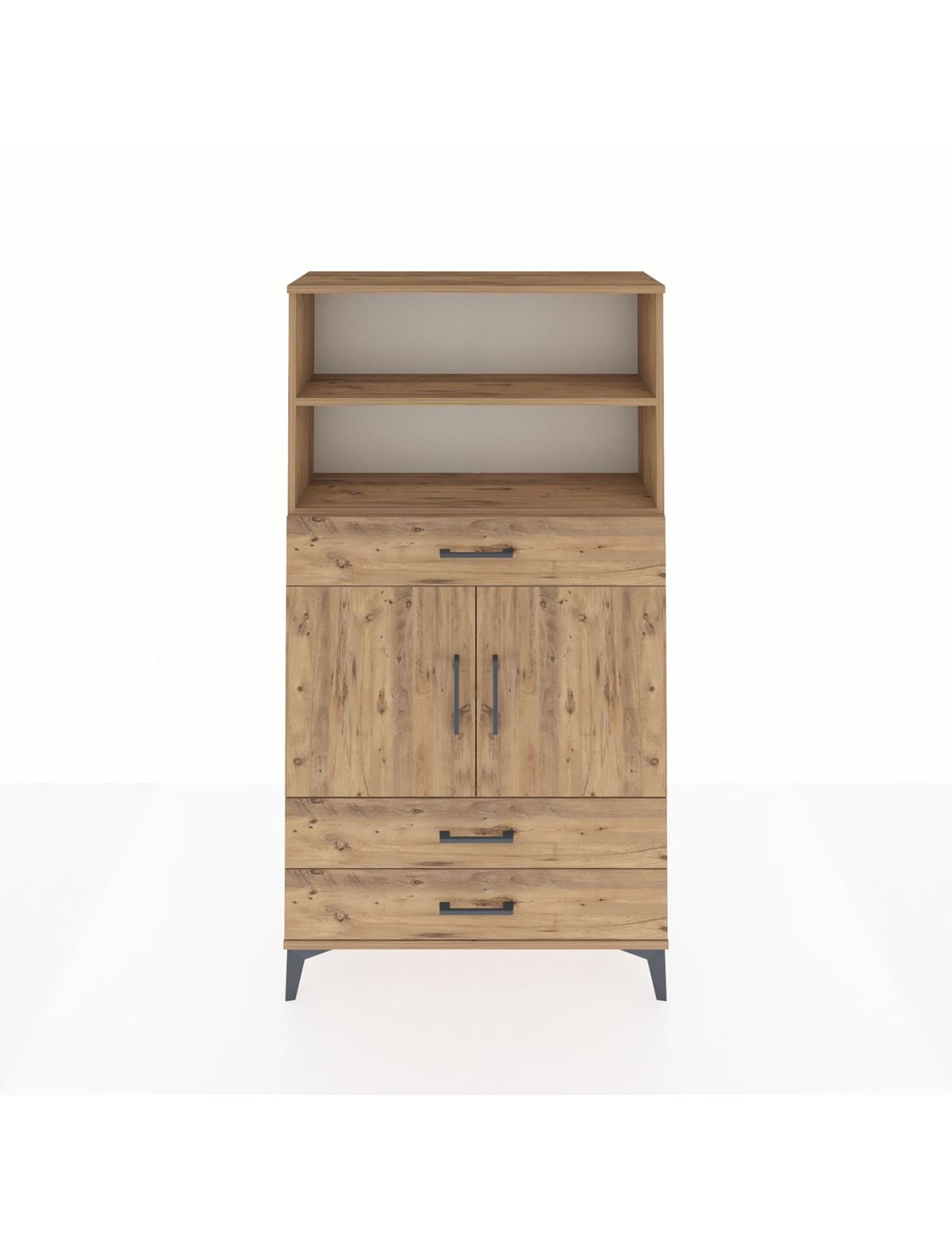 Arges Dolap 4 Raflı 3 Çekmeceli 2 Kapaklı 88x30x163 - S21M092V9A