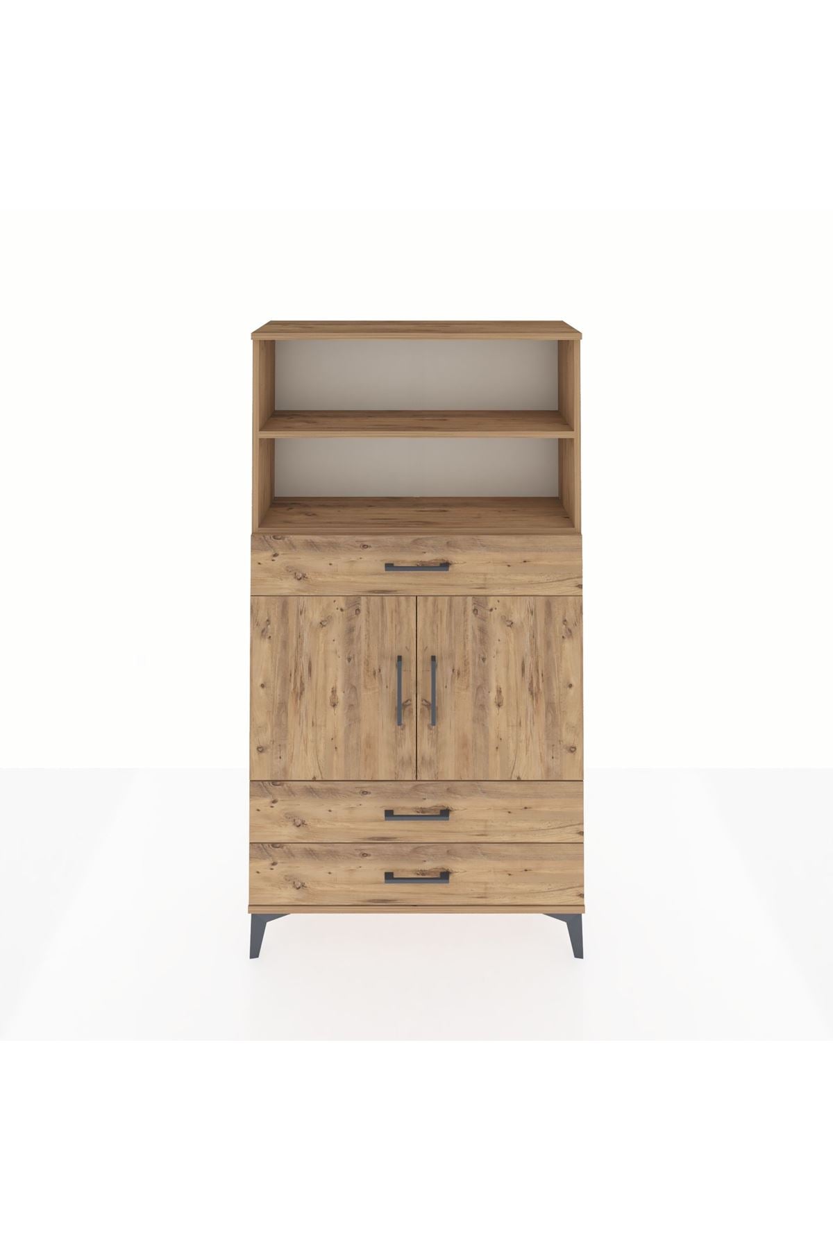 Arges Dolap 4 Raflı 3 Çekmeceli 2 Kapaklı 88x30x163 - S21M092V9A