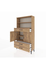 Arges Dolap 4 Raflı 3 Çekmeceli 2 Kapaklı 88x30x163 - S21M092V9A
