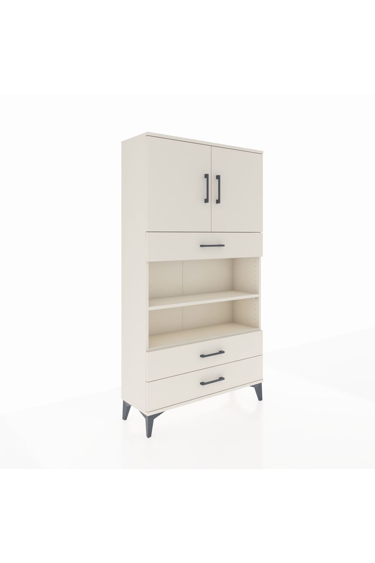 Arges Dolap 4 Raflı 3 Çekmeceli 2 Kapaklı 88x30x163 - S21M093V1A