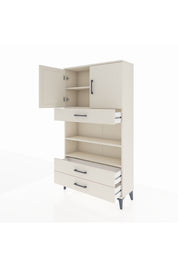 Arges Dolap 4 Raflı 3 Çekmeceli 2 Kapaklı 88x30x163 - S21M093V1A